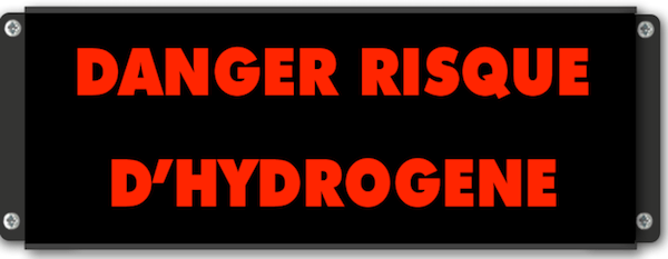 Panneau d'affichage lumineux Danger Risque d'Hydrogène